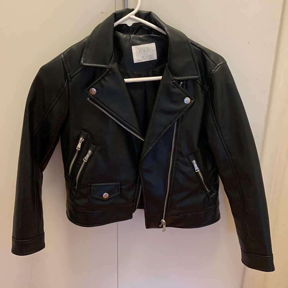 Girls Zara pleather biker jacket. Girls size 10. New but no tags.